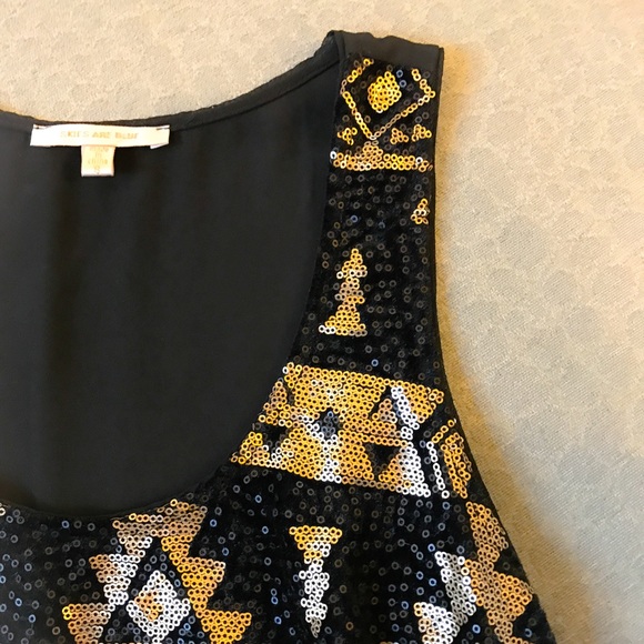 Black and gold sequin tank - Picture 2 of 4